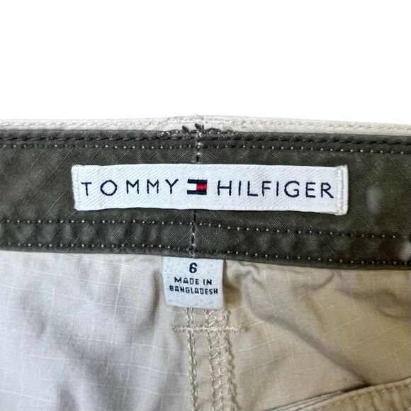 VINTAGE TOMMY HILFIGER Women’s Beige Cargo Mini Skirt Size 6 - Picture 4 of 7